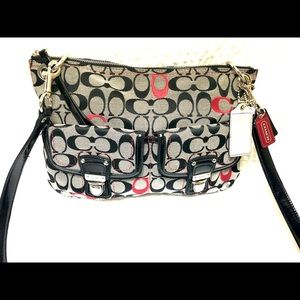 COACH SIGNATURE CANVAS CROSS BODY BAG